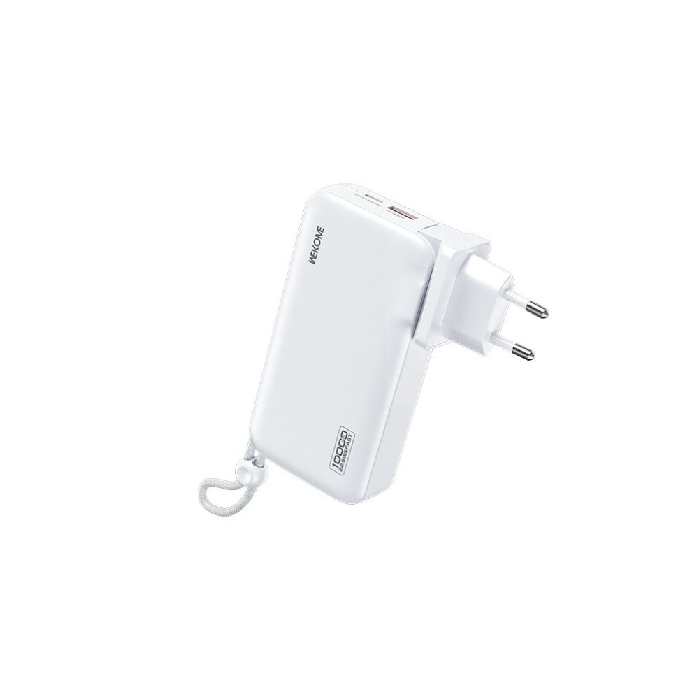 Power Bank 10000mAh PD 22,5W WK WP-118 2 Θέσεων, με καλώδιο Lighting/USB-C Λευκό