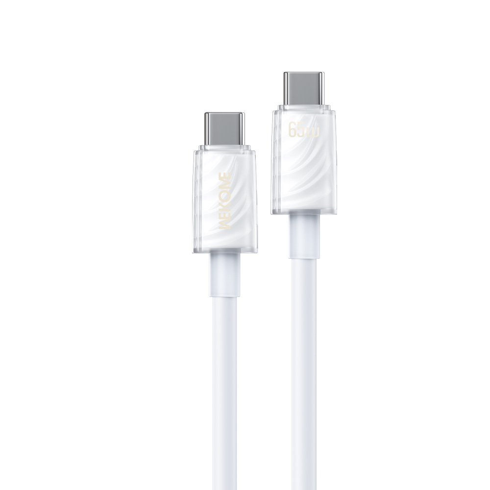 Καλώδιο Φόρτισης WK WDC-74 USB-C σε USB-C PD 65W 1.2m Λευκό