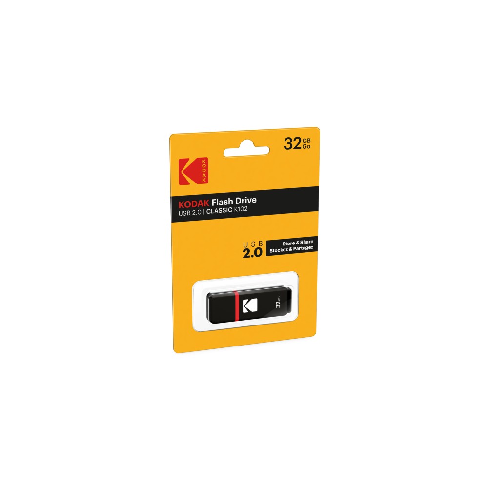 USB Stick Kodak K102 32GB Usb 2.0 Μαύρο