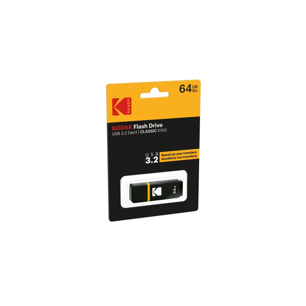USB Stick Kodak K103 64GB Usb 3.2 Gen1 Μαύρο