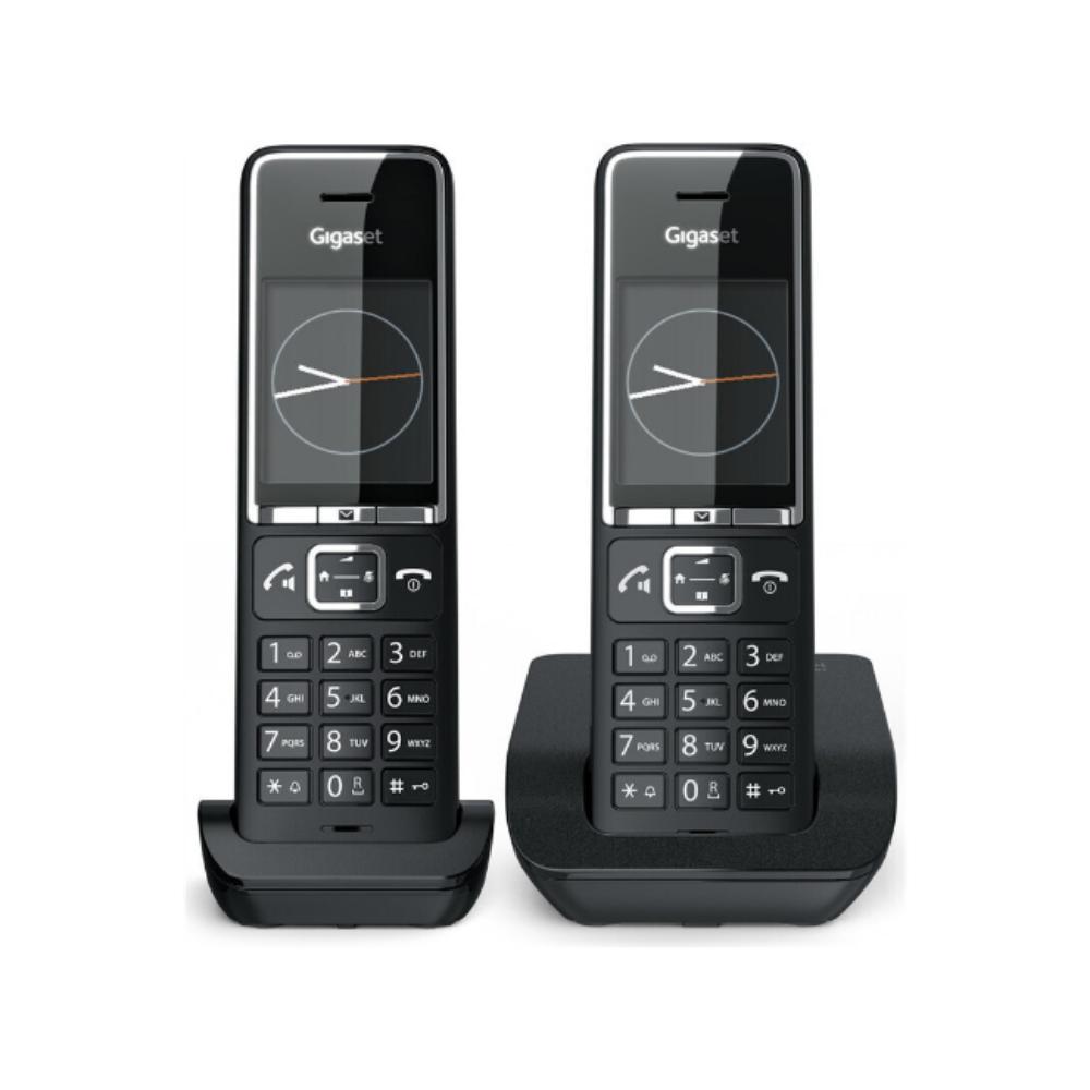 Gigaset Comfort 550 Ασύρματο Τηλέφωνο Duo με Ελληνικό Μενού Μαύρο (L36852-H3001-D204) (GGSL36852-H3001-D204)