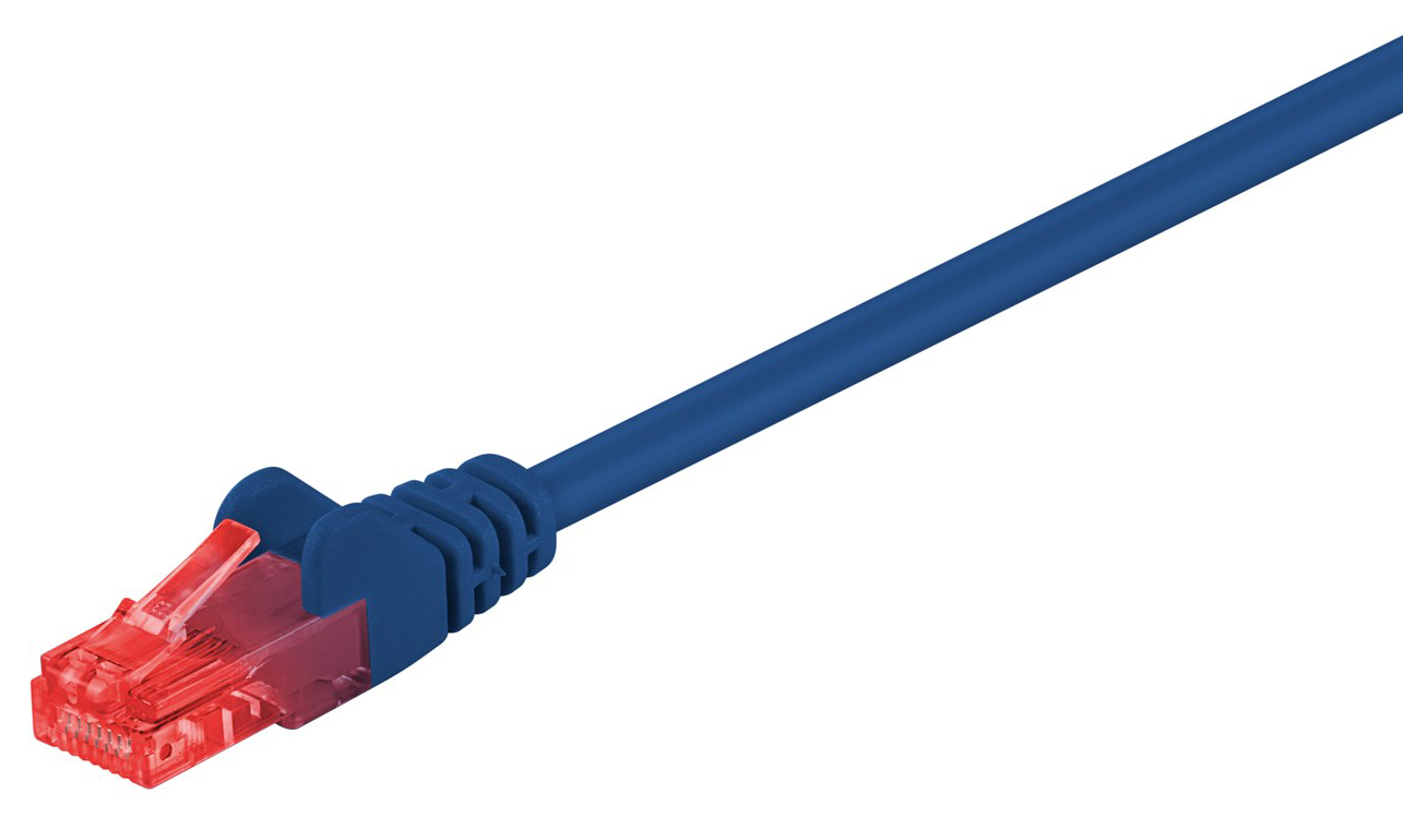 GOOBAY καλώδιο δικτύου 95588, CAT 6 U/UTP, CCA, PVC, 1.5m, μπλε