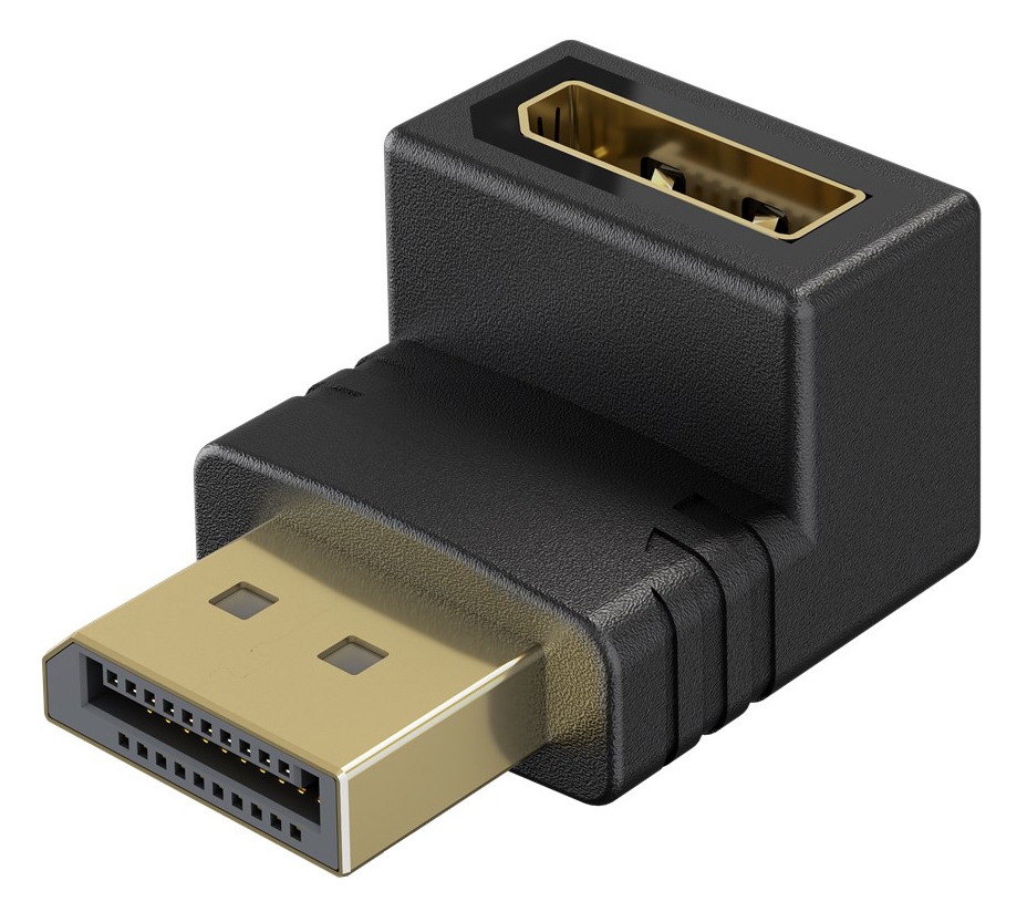 GOOBAY αντάπτορας DisplayPort 77130, 8K/144Hz, γωνιακός, μαύρος