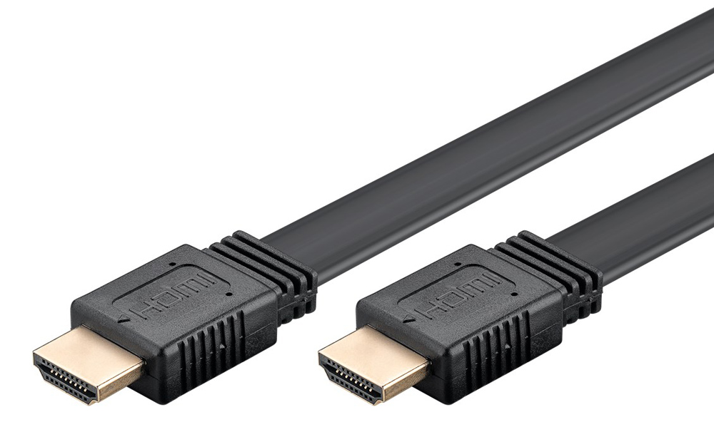 GOOBAY καλώδιο HDMI 77134 με Ethernet, flat, 8K/60Hz, 48 Gbps, 1.5m, μαύρο