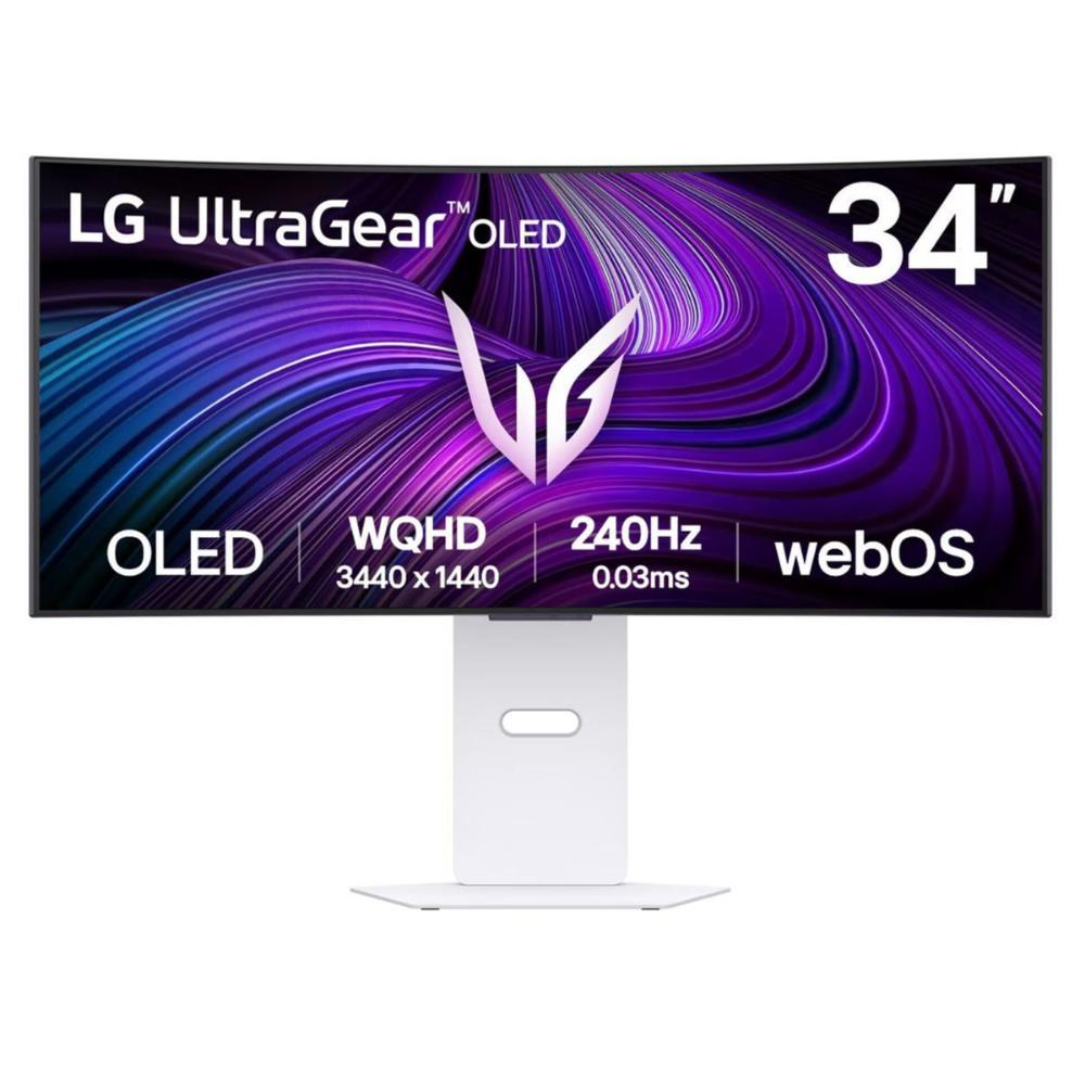 LG 34GX90SA-W UltraGear OLED HDR Curved Gaming Monitor 34