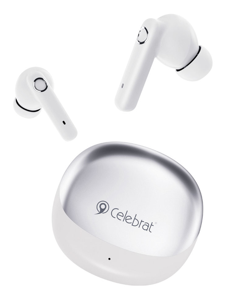 CELEBRAT earphones με θήκη φόρτισης W71, True Wireless, 10mm, 30/200mAh, λευκά
