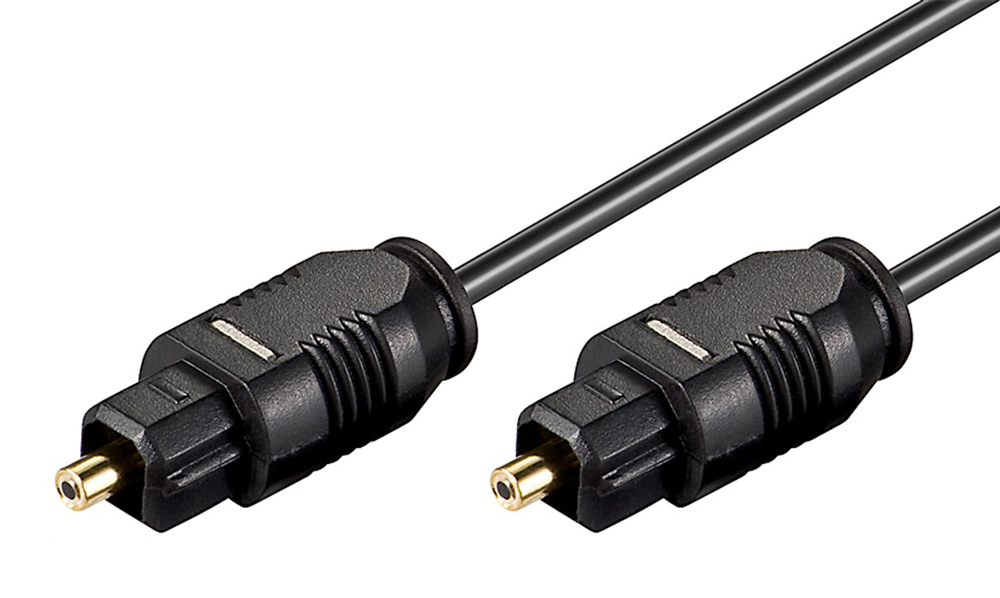 GOOBAY καλώδιο ήχου Toslink 50563, gold plated, 2.2mm, 0.5m, μαύρο