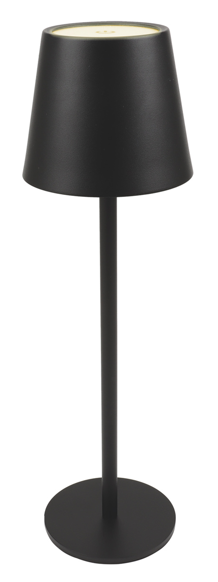 POWERTECH LED επιτραπέζιο φωτιστικό HLL-0193, ρυθμιζόμενο, επαναφορτιζόμενο, μαύρο