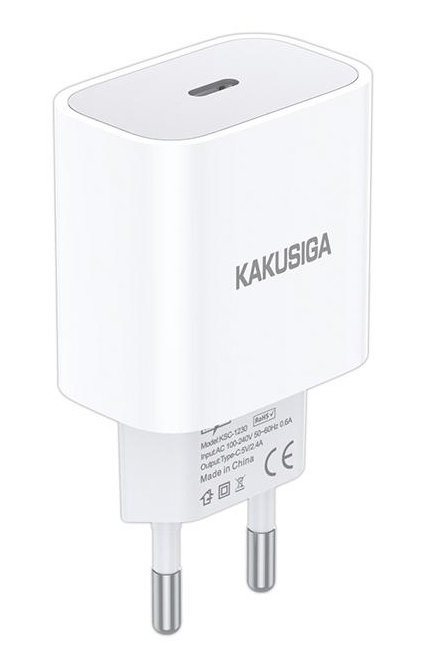 KAKUSIGA φορτιστής τοίχου KSC-1230, USB-C, 2.4A, λευκός