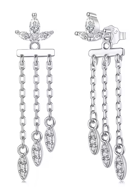 BAMOER σκουλαρίκια καρφωτά BSE1240 με κυβική ζιρκόνια, ασήμι 925, ασήμι