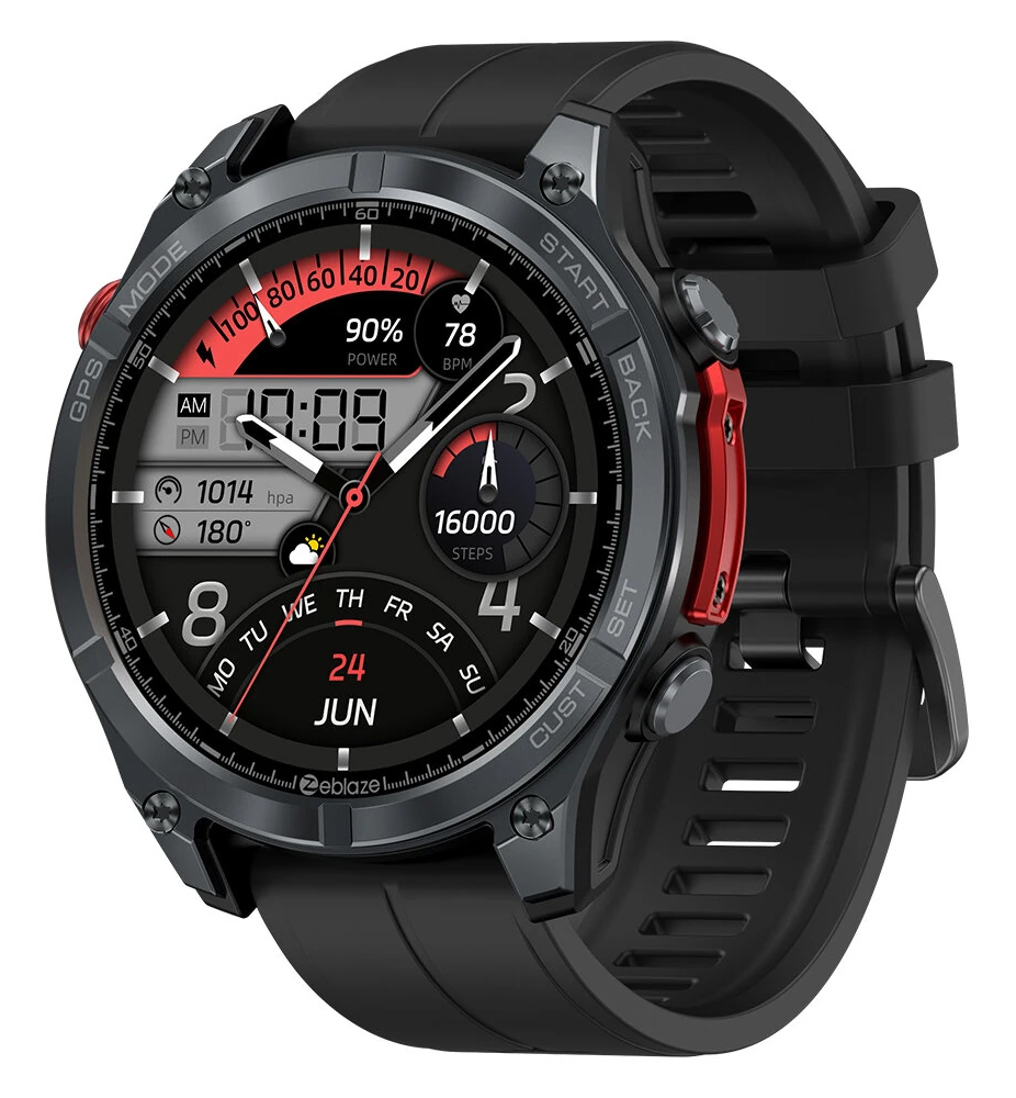 ZEBLAZE smartwatch Stratos 4 με φακό, heart rate, 1.43