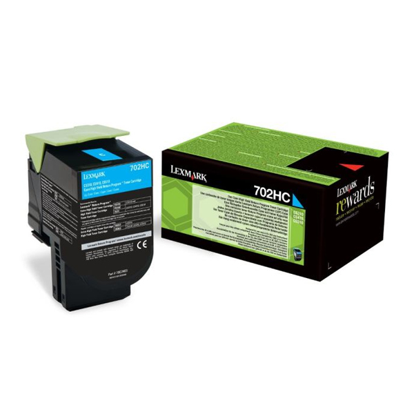 LEXMARK CS310/410/510 CYAN TONER CRTR HC (702HC) RETURN 3k (70C2HC0) (LEX70C2HC0)
