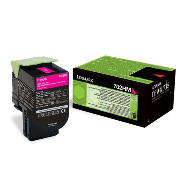 LEXMARK CS310/410/510 MAGENTA TONER CRTR HC (702HM) RETURN 3k (70C2HM0) (LEX70C2HM0)