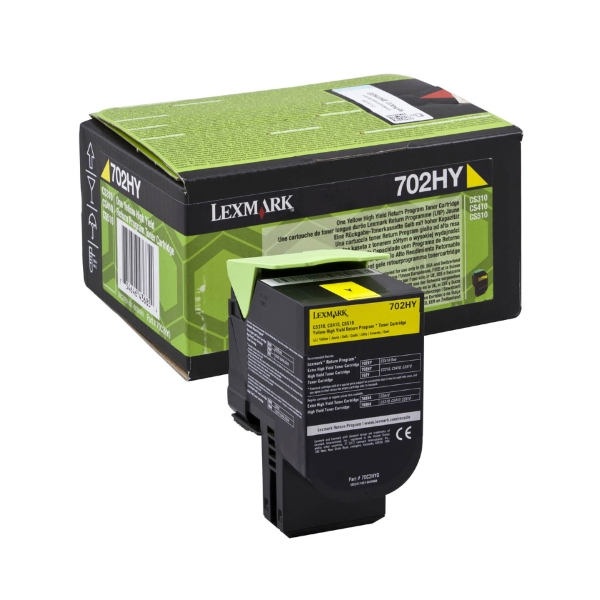 LEXMARK CS310/410/510 YELLOW TONER CRTR HC (702HY) RETURN 3k (70C2HY0) (LEX70C2HY0)