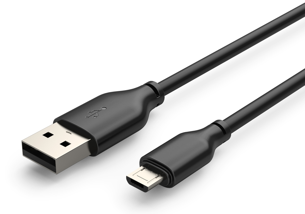 CABLETIME καλώδιο micro USB σε USB CT-C165-05G, 2.4A, 480Mbps, 0.25m, μαύρο