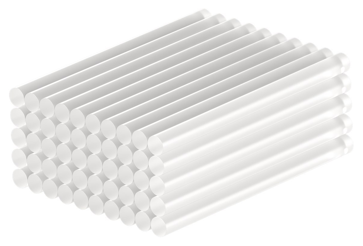 GOOBAY ράβδοι σιλικόνης 77853, Φ11mm x 200mm, διάφανο, 50τμχ