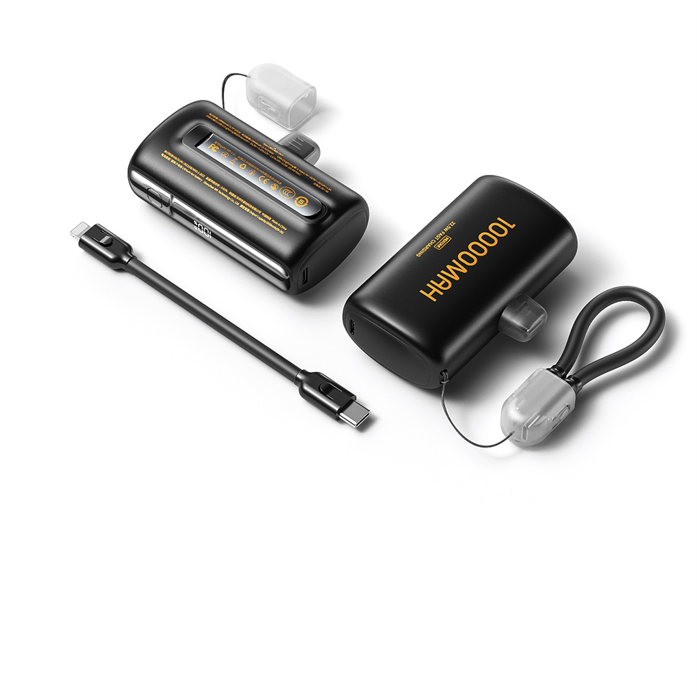 Power Bank 10000mAh PD 22,5W WK WP-113 2 Θέσεων, με καλώδιο USB-C/Lightning Μαύρο