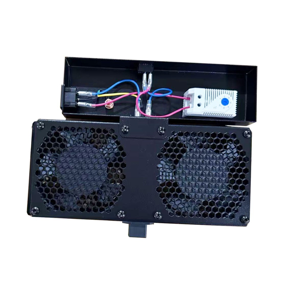 Μονάδα ψύξης 2 Ανεμιστήρων με Θερμοστάτη Power On TSFAN-S2 για Επιδαπέδια Καμπίνα 600x600mm