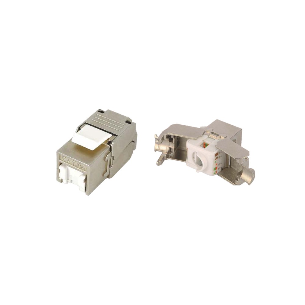Βύσμα Keystone RJ45 CAT6A Power On KJ-C6A-F001-S FTP Toolless με καπάκι προστασίας