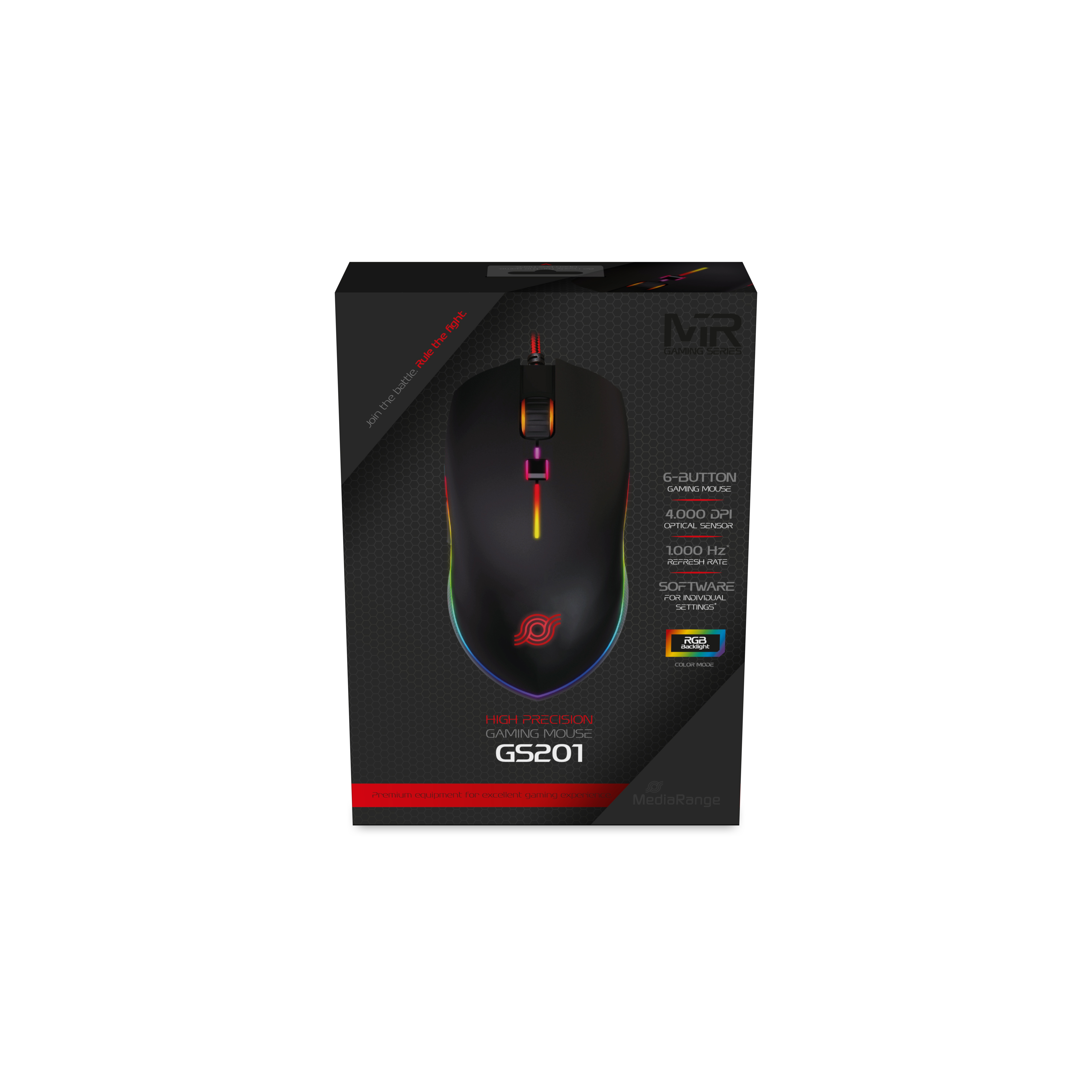 MediaRange wired Gaming-mouse with RGB-effect (MRGS201)