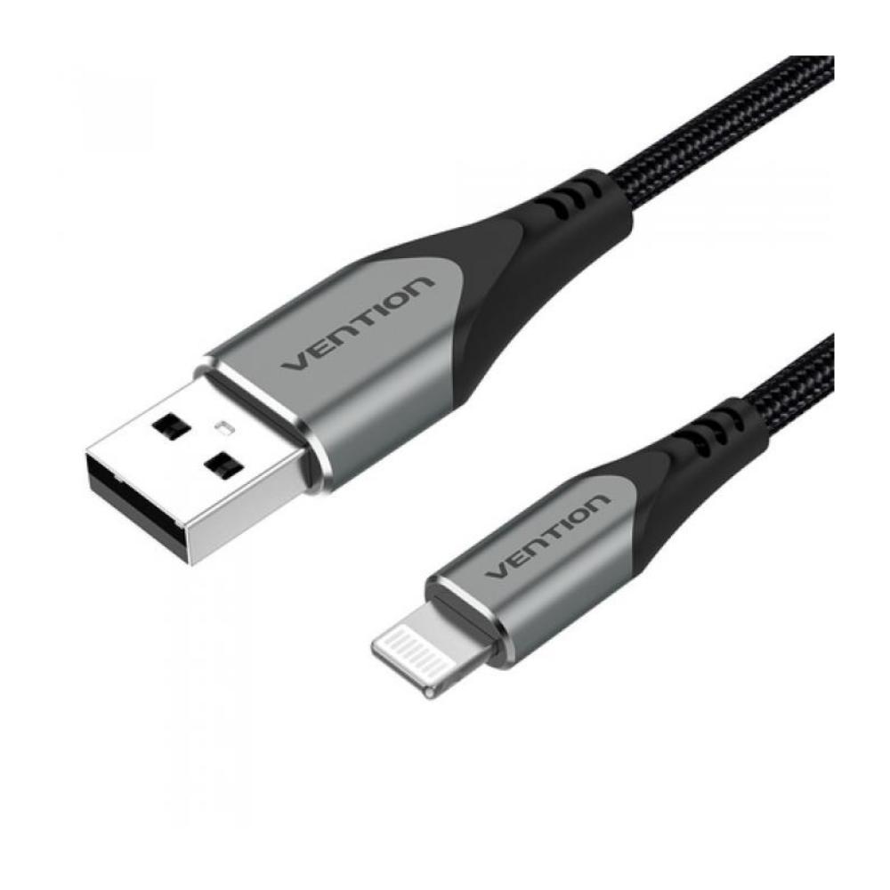 VENTION Nylon Braided USB 2.0 A to Lightning 2.4A Cable 2M Purple Aluminum Alloy Type MFi-Certified (LABVH) (VENLABVH)