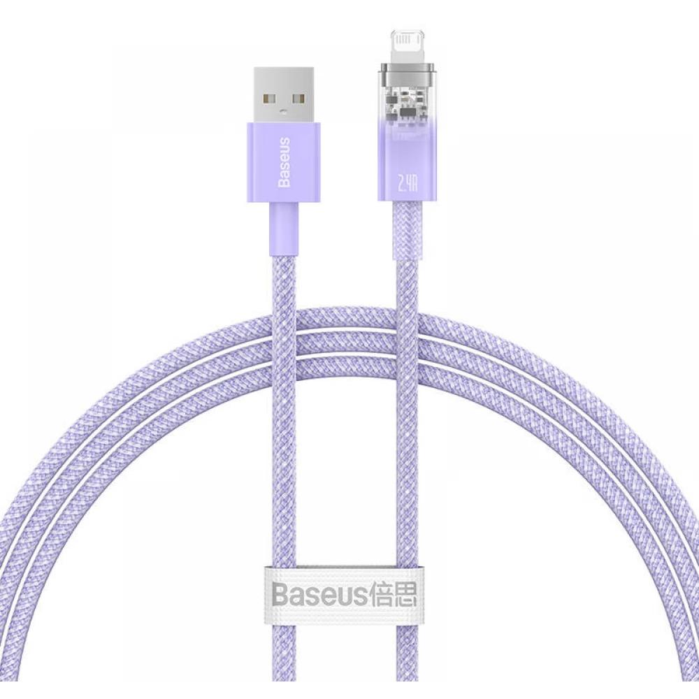 Baseus Fast Charging cable  USB-A to Lightning Explorer Series 1m 2.4A purple (CATS010005) (BASCATS010005)