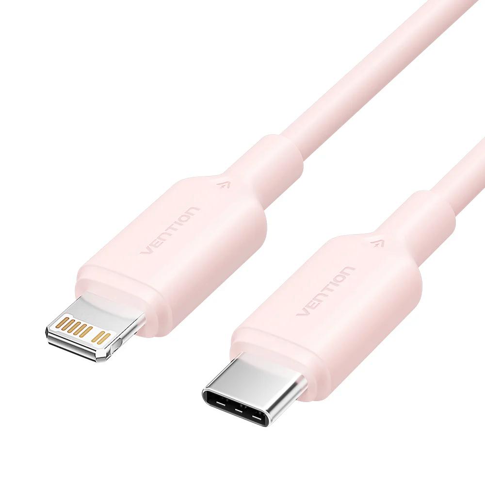 VENTION Type-C Male to Lightning Male 3A Cable 2M Pink PVC Type (LAKPH) (VENLAKPH)