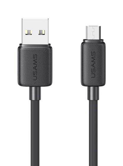 USAMS καλώδιο micro USB σε USB US-SJ690, 2A, 480Mbps, 1m, μαύρο
