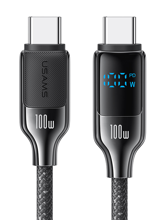 USAMS καλώδιο USB-C SJ742, 100W, 480Mbps, 1.2m, μαύρο