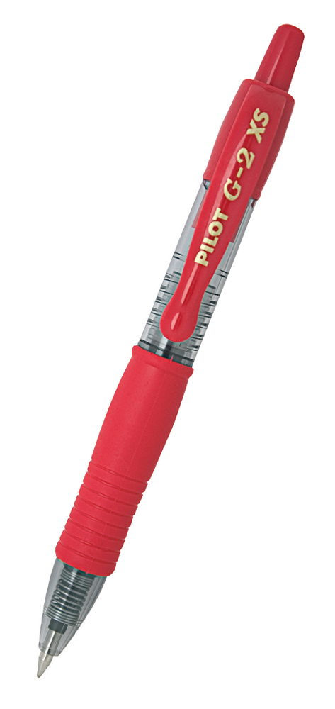 PILOT στυλό διαρκείας gel G-2 XS, 0.7mm, 11cm, κόκκινο