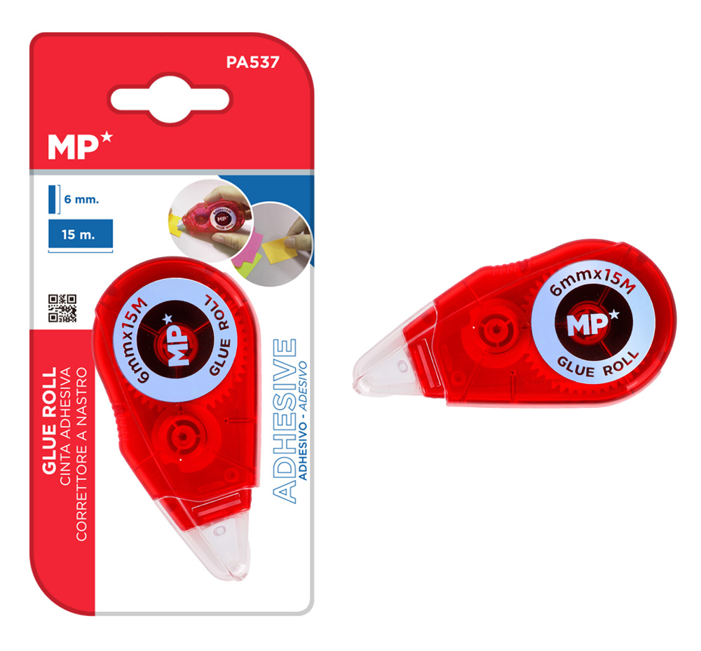 MP διορθωτική ταινία PA537, 6mm x 15m, κόκκινη