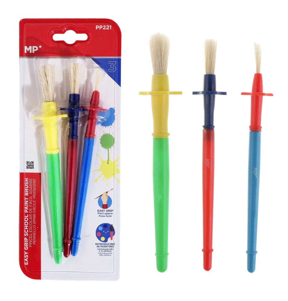 ARTIX PAINTS σετ παιδικών πινέλων ζωγραφικής PP221, διάφορα χρώματα, 3τμχ