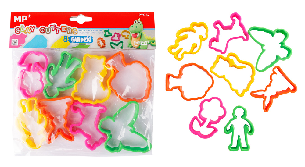 MP σετ καλούπια πλαστελίνης PY057, garden, 3+ ετών, 8τμχ