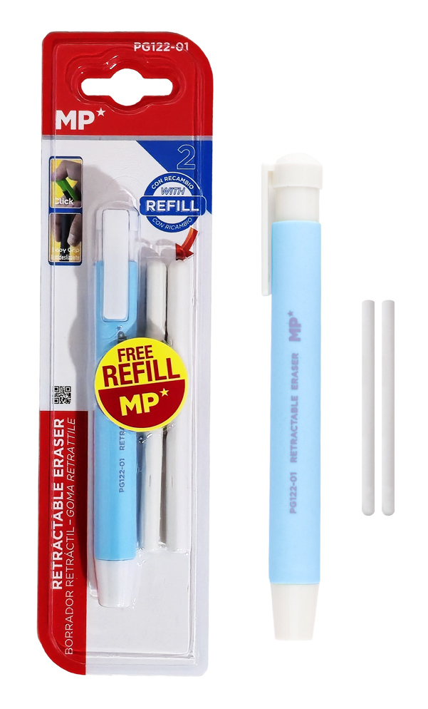 MP μηχανική γόμα για μολύβι PG122-01 με 2x ανταλλακτικά, μπλε