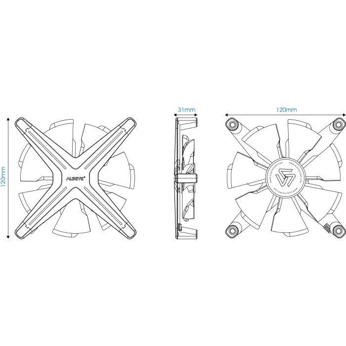 Case Cooler 12cm RGB-Fan Kit Alseye X12
