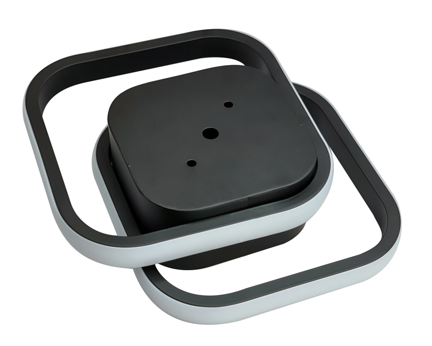 POWERTECH LED φωτιστικό οροφής HLL-0086, 36W, 4000K, 32x25cm, μαύρο