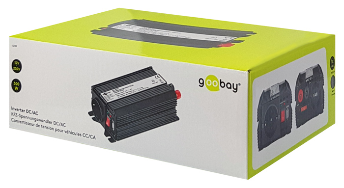 GOOBAY inverter αυτοκινήτου 52767, 12V σε 230V, 300W