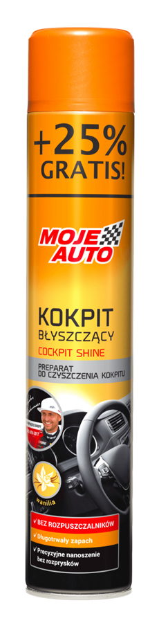 MOJE AUTO σπρέι γυαλίσματος πλαστικών αυτοκινήτου 19-009, βανίλια, 750ml