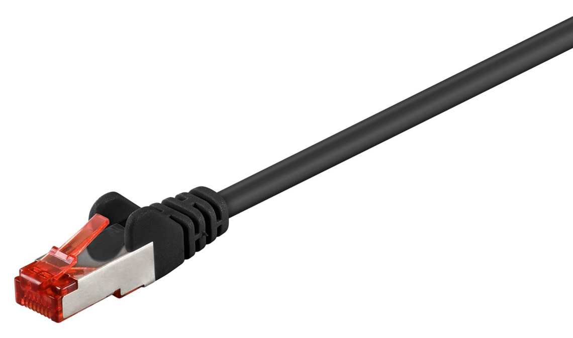 GOOBAY καλώδιο δικτύου 95528, CAT 6 S/FTP (PiMF), CCA, 7.5m, μαύρο