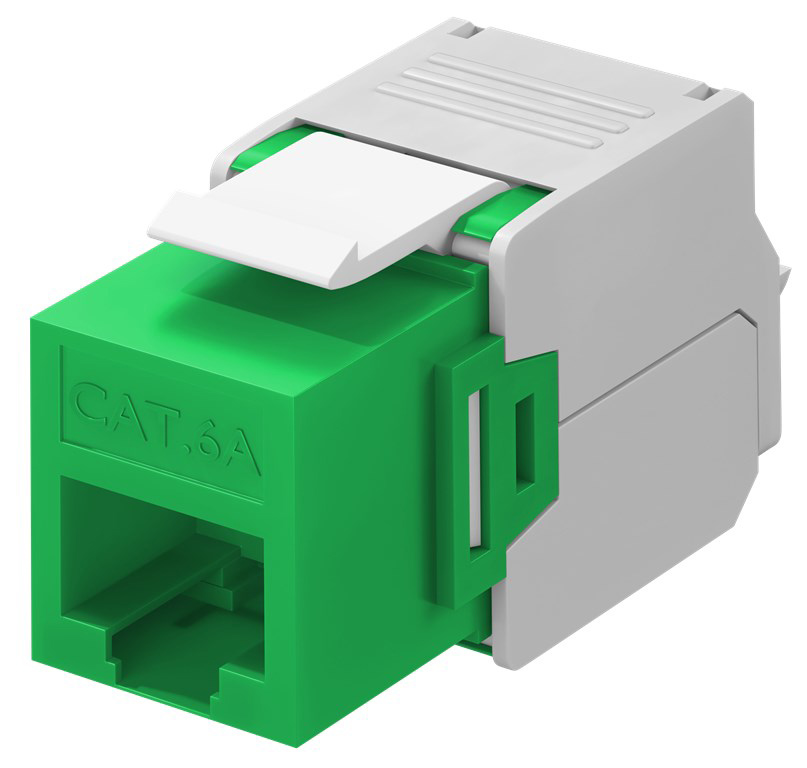 GOOBAY Keystone module RJ45 CAT 6A 90687, UTP, πράσινο