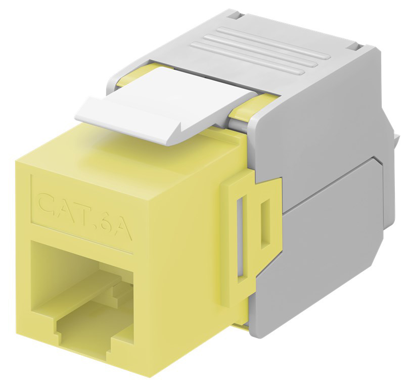 GOOBAY Keystone module RJ45 CAT 6A 90691, UTP, κίτρινο