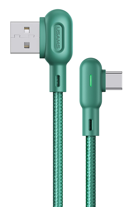 USAMS καλώδιο USB-C σε USB US-SJ457, 2A, γωνιακό, 1.2m, πράσινο