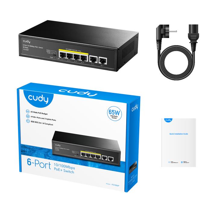 Fast Ethernet 6port Switch PoE Cudy FS1006P V2.0