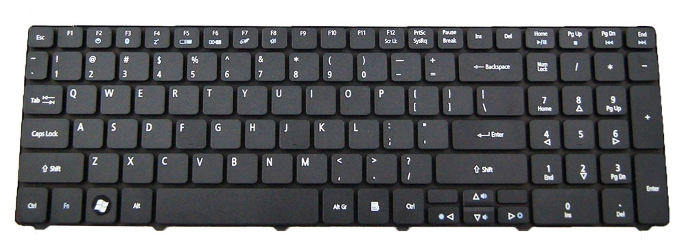Πληκτρολόγιο για Acer Aspire 5734Z-4725, US, μαύρο