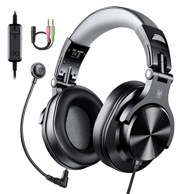 ONEODIO gaming headset Fusion A71D, 3.5mm σύνδεση, Hi-Res, 40mm, μαύρο