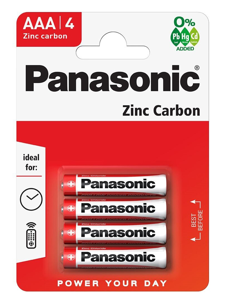 PANASONIC μπαταρίες Zinc Carbon, AAA/R03, 1.5V, 4τμχ