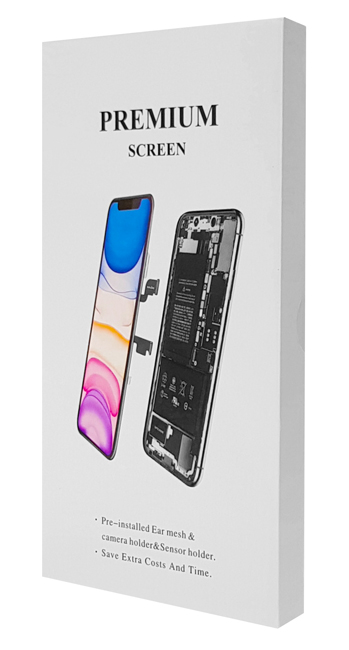 TW INCELL LCD ILCD-017 για iPhone ΧR, camera-sensor ring, earmesh, μαύρη