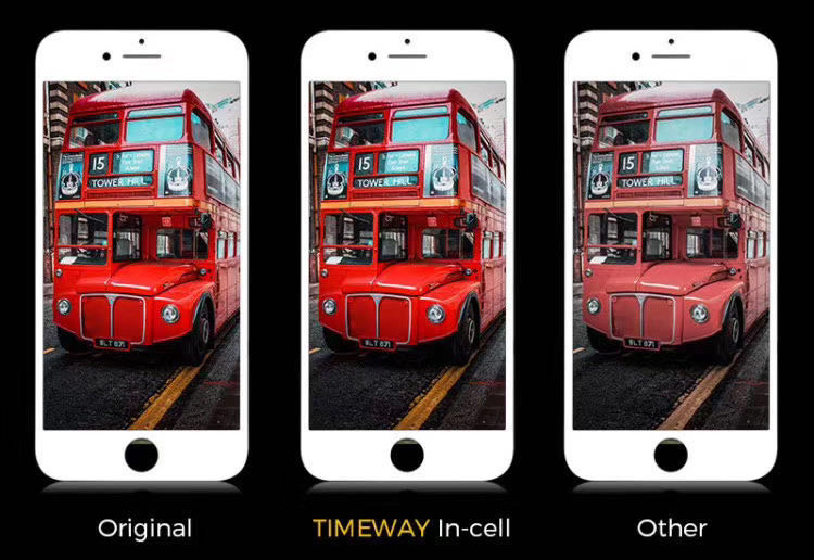 TW INCELL LCD ILCD-017 για iPhone ΧR, camera-sensor ring, earmesh, μαύρη