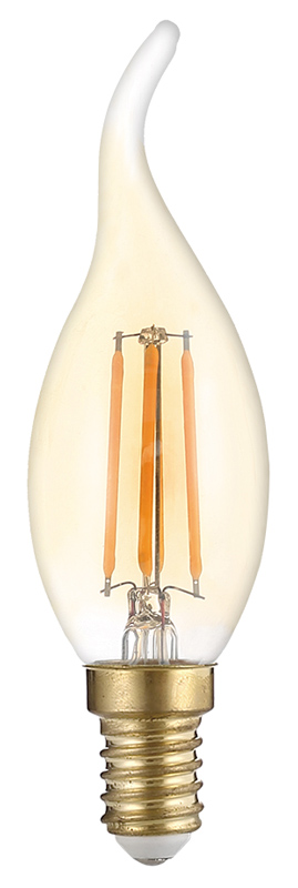 OPTONICA LED λάμπα Candle T35 Filament 1491, 4W, 2500K, E14, 400lm