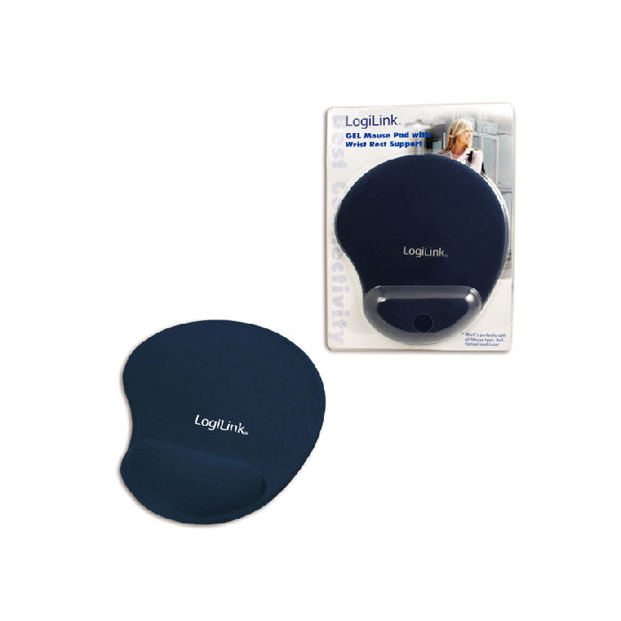 Mousepad Gel Wrist Rest LogiLink ID0027B Blue